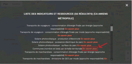 Mon territoire - filtre indicateurs